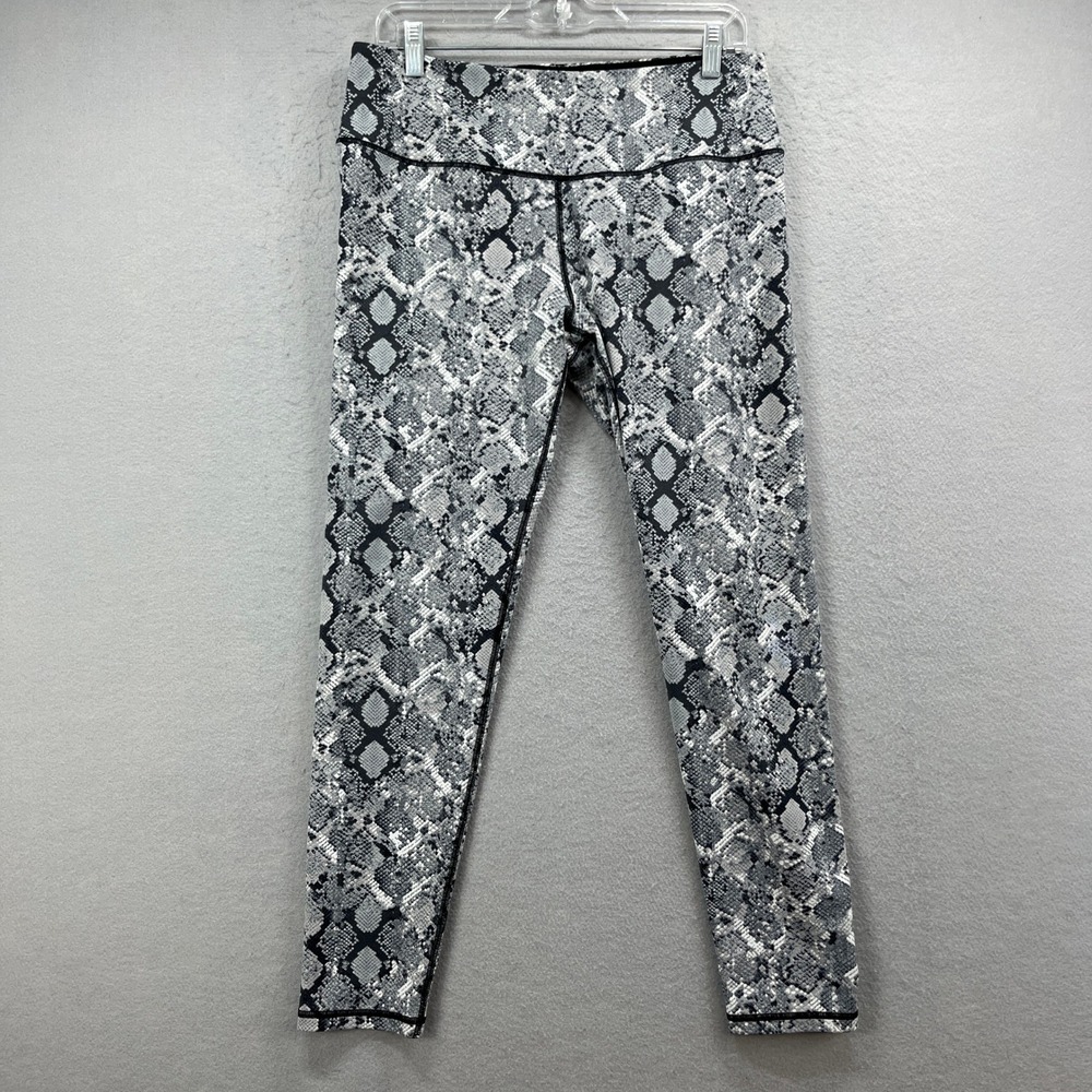 Victoria Sport Knockout Tight Womens L Grey Snakeskin Print Leggings‎ Athleisure